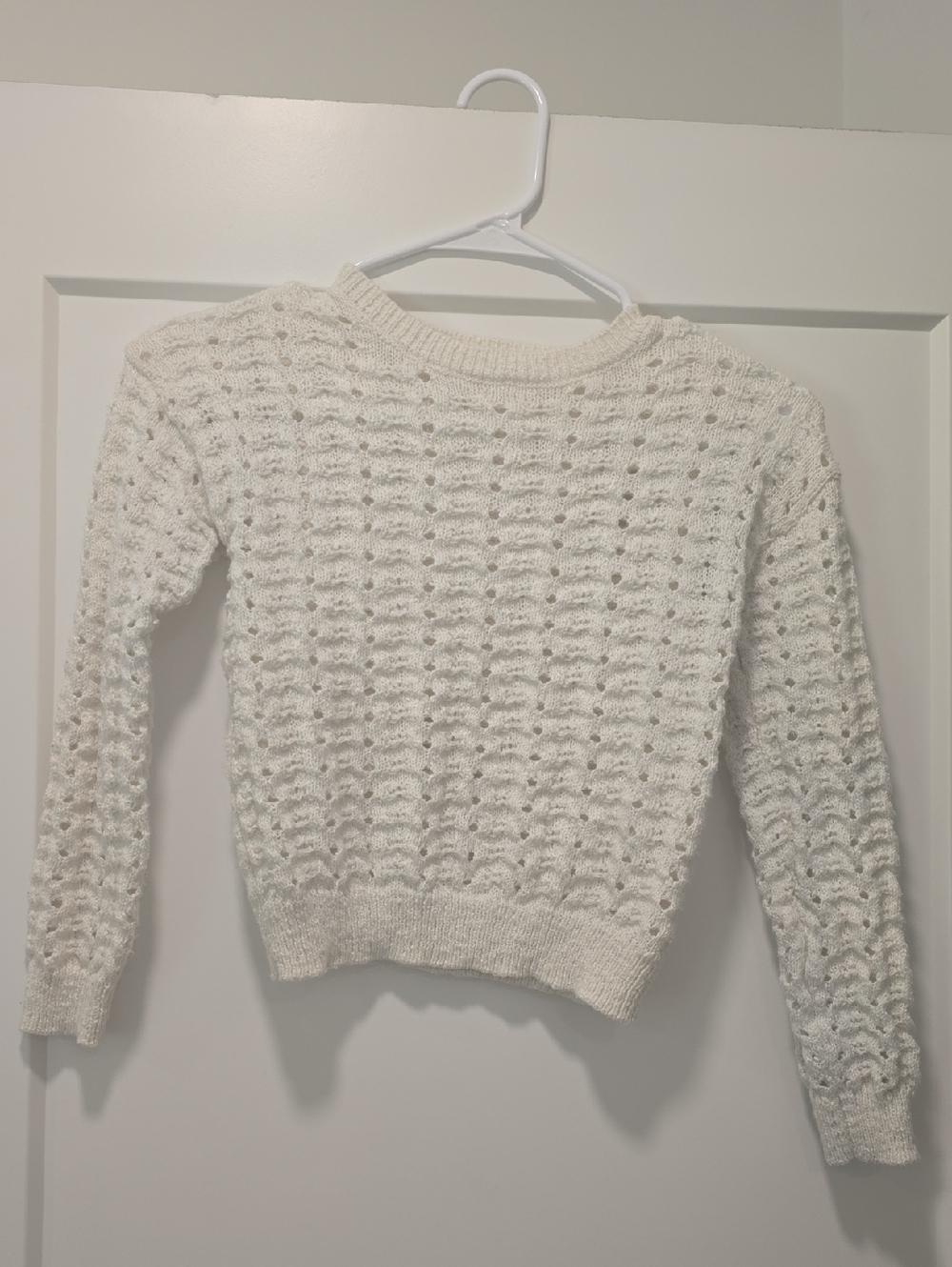 Open-Knit Cream Kid’s Sweater Evsie Size 9